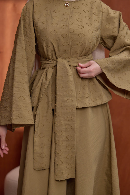 ✨ Ensemble Kimono & Jupe Midi Élégant